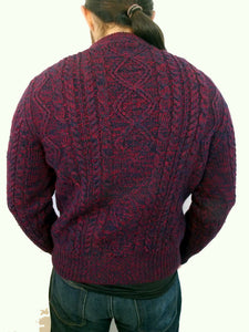 Vintage Lord & Taylor Wool Mens Sweater Cable Knit Medium