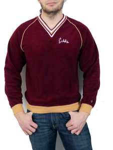 Vintage Champion Salukis Men's Shirt V Neck Ribbed pullover S