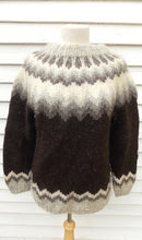 Load image into Gallery viewer, Vintage Hilda  Wool Nordic Sweater M Pullover brown