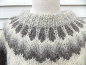 Vintage Hilda  Wool Nordic Sweater M Pullover brown