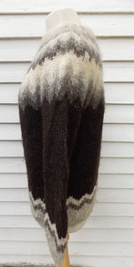 Vintage Hilda  Wool Nordic Sweater M Pullover brown