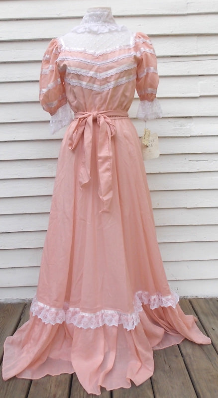 open lace back dress Gunne Sax Jessica Mcclintock Maxi Dress Size 9 Poet Party Prom – Kindwise  Vintage Vermont