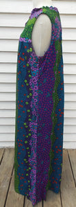 BJ's Hawaiian Vintage Maxi Dress Floral Mui Mui M L