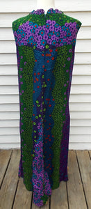 BJ's Hawaiian Vintage Maxi Dress Floral Mui Mui M L
