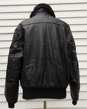 Load image into Gallery viewer, Vintage Excelled Leather Flight Jacket Black Bomber Biker  L- ON SALE!