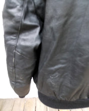 Load image into Gallery viewer, Vintage Excelled Leather Flight Jacket Black Bomber Biker  L- ON SALE!