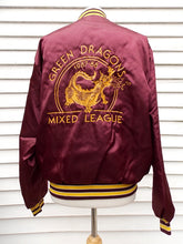 Load image into Gallery viewer, Vintage Swingster Green Dragon  Bomber Jacket L snap front