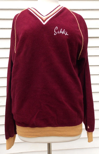 Vintage Champion Salukis Men's Shirt V Neck Ribbed pullover S