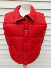 Load image into Gallery viewer, Vintage Red Striped Ski Vest L Weather Watcher