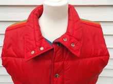 Load image into Gallery viewer, Vintage Red Striped Ski Vest L Weather Watcher