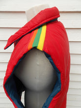 Load image into Gallery viewer, Vintage Red Striped Ski Vest L Weather Watcher