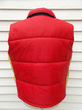 Load image into Gallery viewer, Vintage Red Striped Ski Vest L Weather Watcher