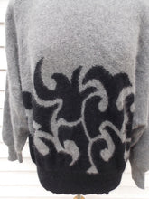 Load image into Gallery viewer, NWT Vintage 80&#39;s Angora Sweater Fuzzy Op Art Abstract  L