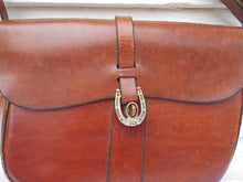 Load image into Gallery viewer, Vintage John Romain Western Boho Purse Horseshoe Clasp Brown