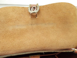 Vintage John Romain Western Boho Purse Horseshoe Clasp Brown
