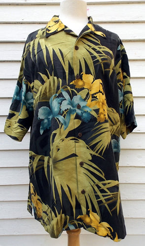 Pre-owned Tommy Bahama Hawaiian Silk Shirt M