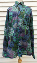 Load image into Gallery viewer, Vintage Narratifs Nylon Disco Shirt M L Men&#39;s shirt TREES Disco