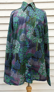 Vintage Narratifs Nylon Disco Shirt M L Men's shirt TREES Disco