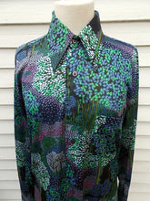 Load image into Gallery viewer, Vintage Narratifs Nylon Disco Shirt M L Men&#39;s shirt TREES Disco