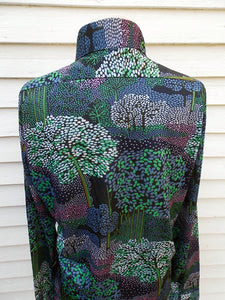Vintage Narratifs Nylon Disco Shirt M L Men's shirt TREES Disco
