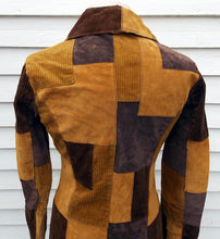 Load image into Gallery viewer, Vintage Wilsons Leather Patchwork Coat Boho Hippie XS