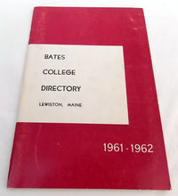 Load image into Gallery viewer, Bates College Directory Lewiston Maine 1961-1962