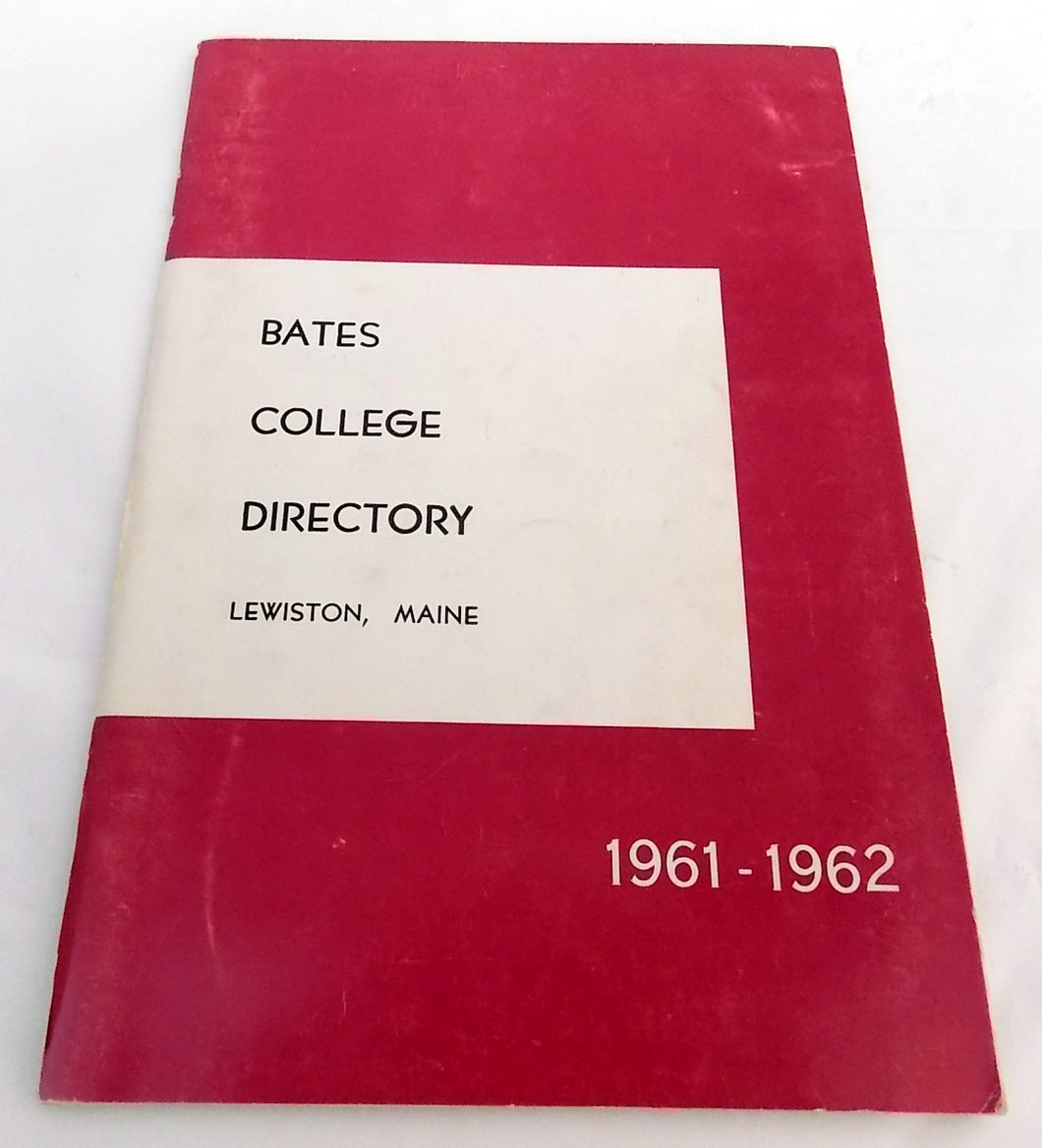 Bates College Directory Lewiston Maine 1961-1962