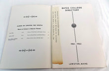 Load image into Gallery viewer, Bates College Directory Lewiston Maine 1961-1962