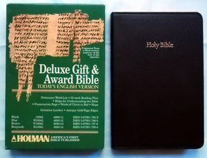 Deluxe Gift & Award Bible Today's English Version BROWN Imitation Leather Holman
