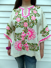 Load image into Gallery viewer, Vintage Jobea Embroidered Mexican Top Blouse Boho 38 Hand Embroidered
