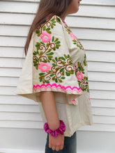 Load image into Gallery viewer, Vintage Jobea Embroidered Mexican Top Blouse Boho 38 Hand Embroidered