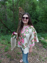 Load image into Gallery viewer, Vintage Jobea Embroidered Mexican Top Blouse Boho 38 Hand Embroidered