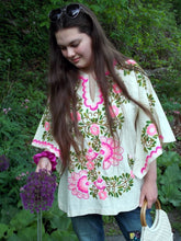 Load image into Gallery viewer, Vintage Jobea Embroidered Mexican Top Blouse Boho 38 Hand Embroidered