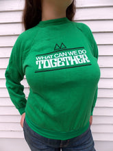 Load image into Gallery viewer, Vintage &quot;What can we do together&quot; Sweatshirt S Green