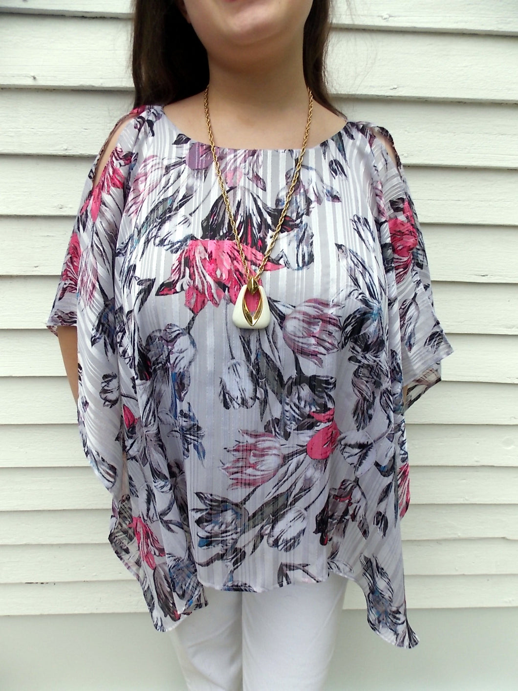 Vintage Jennifer Lopez Floral Top Blouse S Tagged