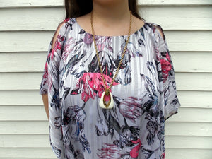 Vintage Jennifer Lopez Floral Top Blouse S Tagged
