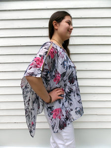 Vintage Jennifer Lopez Floral Top Blouse S Tagged