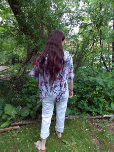 Vintage Jennifer Lopez Floral Top Blouse S Tagged