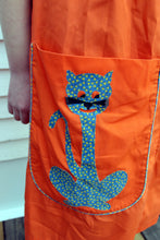 Load image into Gallery viewer, Vintage CAT Duster Lounger Zip Front Dress Halloween L