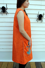 Load image into Gallery viewer, Vintage CAT Duster Lounger Zip Front Dress Halloween L