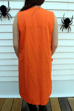 Load image into Gallery viewer, Vintage CAT Duster Lounger Zip Front Dress Halloween L