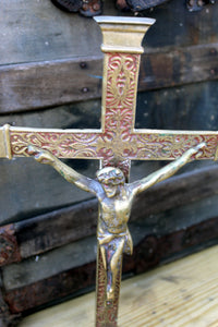 Vintage Brass? Crucifix Cross Alter Tabletop