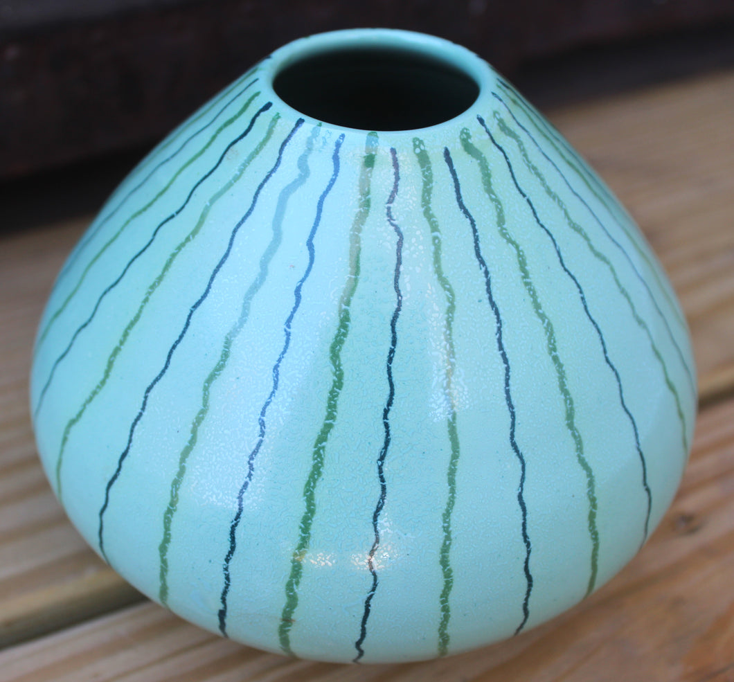 Vintage Italy Italian Art Pottery Vase 326/13 Striped