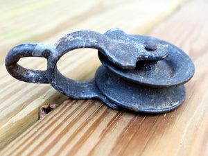 Vintage Barn Pulley Primitive Farm Steampunk Industrial Salvage