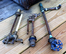 Load image into Gallery viewer, LOT Vintage Brass? Spigot, toilet plumbing Steampunk Industrial Salvage