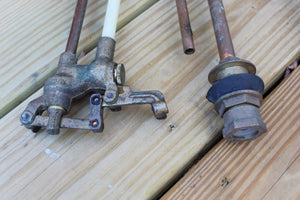 LOT Vintage Brass? Spigot, toilet plumbing Steampunk Industrial Salvage