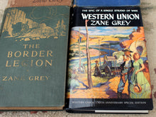Load image into Gallery viewer, 4 Vintage Zane Grey Books Young Forester Border Legion Western Union Plus