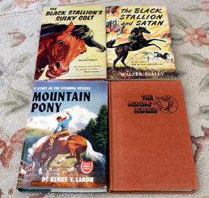 1949 The Black Stallion & Satan Plus 3 More Vintage Horse Books