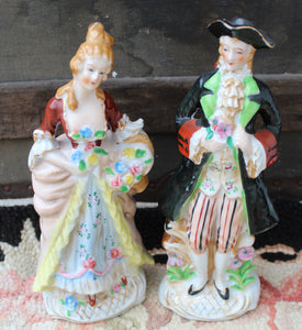 2 Vintage Porcelaine Figurine Set Lady & Gentleman Japan