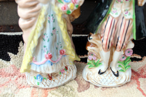 2 Vintage Porcelaine Figurine Set Lady & Gentleman Japan